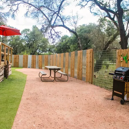 Texas Hill Country views at The Oval House on the Owl Spring Ranch near Boerne