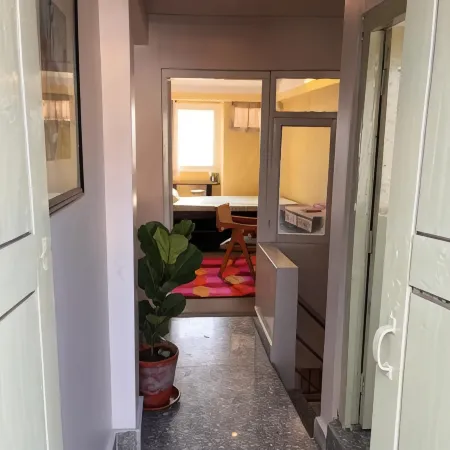 Warm Pink Rooftop apartment with Boudha View