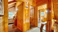 Log cabin, Blue Rdg. Mtn.,  A.T., Helton Crk falls, Vogel St. Park, near Helen - Parvekkeita