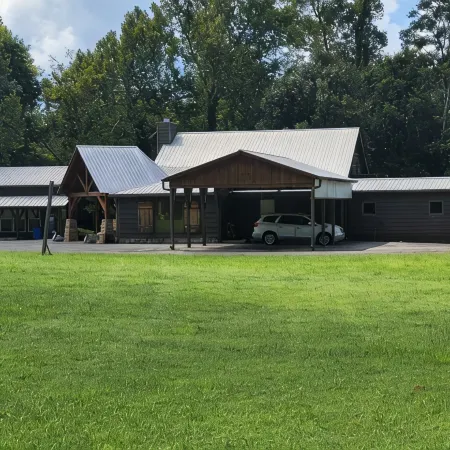 7. gorgeous creekfront lodge