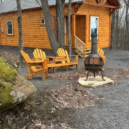 Charming 2-bedroom cabin with WiFi in North Bangor, NY.