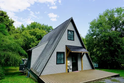 Riverfront🏕A-Frame/HOT TUB/Fire Pit! FAST Wifi - Boutique