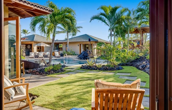 Luxury Hawaiian Retreat with Beach Club, Pool, Spa, Gazebo, Golf Cart & E-Bikes
