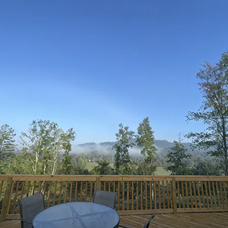 New Cabin with many amenities! Trail systems. Sleeps 8! Royal blue brimstone