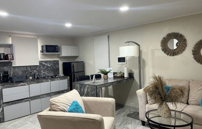Relax in the tranquility of our brand-new cozy 1 bedroom apartment.
