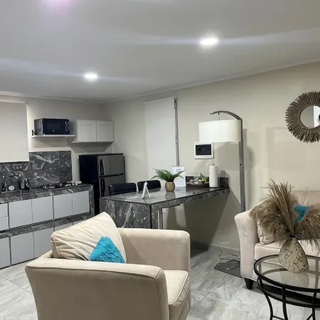 Relax in the tranquility of our brand-new cozy 1 bedroom apartment.
