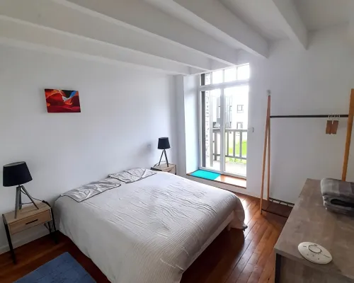 Dans Manoir Marteroy, Appartement 80m² 2 Chambres vue Mer, Plage des Rosaires Hoteles en Plérin