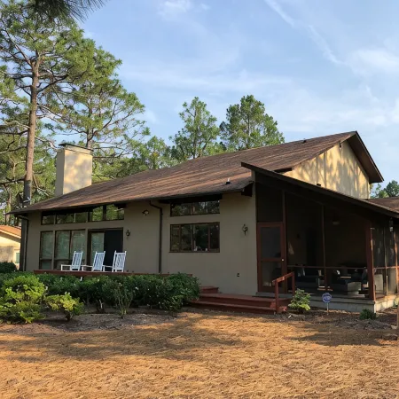 Contemporary Scandinavian styled home on the 7th hole of Pinehurst #1