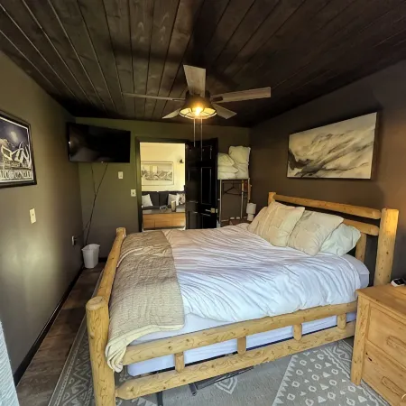 Luxurious ski in-ski out slopeside condo.