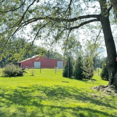 Farmhouse at the foot of the Blue Ridge Mountains