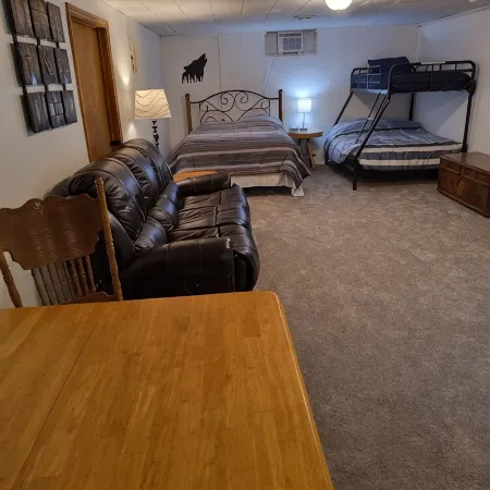 Beautiful cabin situated on wooded land with nice yard clearing and small stream