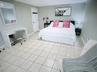 Entire lower level in a private home with walkout fenced yard.