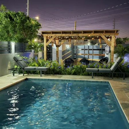 Pool+Walk to Beach+Fast WIFI+Coffee Station+Located in Rincón's Touristic Heart
