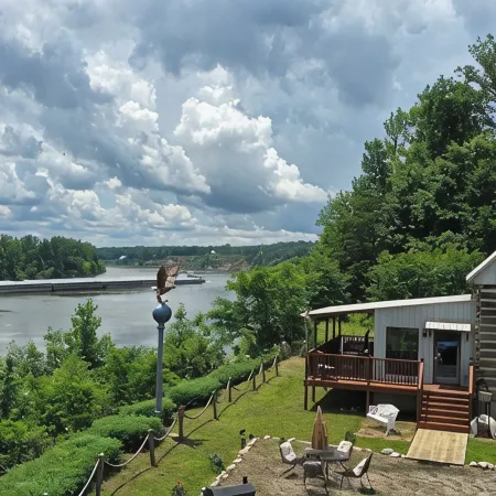 Peaceful Log Cabin on Tennessee River! Pet Friendly, Close to Historical Sites.