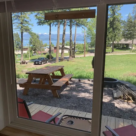 One bedroom cabin located about two blocks from Flathead Lake and the public bea