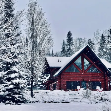 Mountainside Log Cabin on Caribou Lake