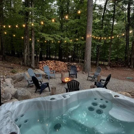 Family Lodge with Hot Tub, AC, Minutes to Lake Placid and Hiking, Pet Friendly
