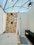 Southern Boho inspired Geodesic Dome nestled up next to Big Bend National Park.