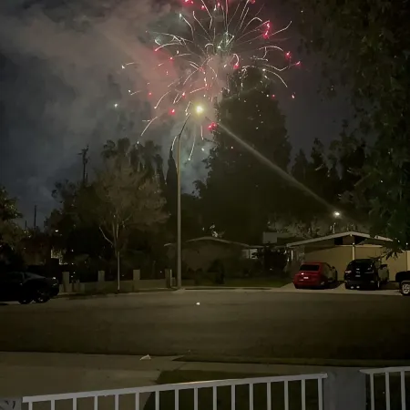 Walk across the street to Disneyland parking.  Fireworks show from front porch!