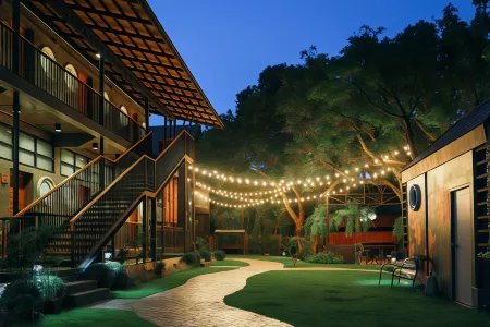 黃色枕頭鄉村飯店