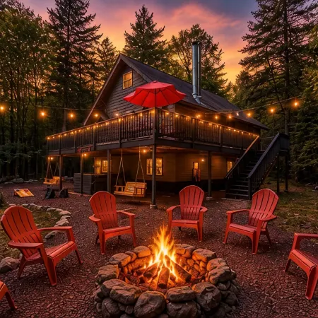 Chalet Lake Harmony Hot Tub Fireplace Pool Table Private Beach Walkable to Lake