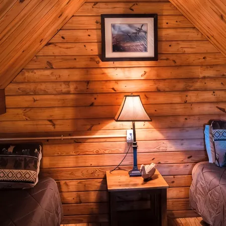 2 Lakeside : Charming 2-bedroom cabin with AC, WiFi in welcoming Solgohachia