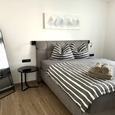 Modern apartment with large balcony. Near city center.