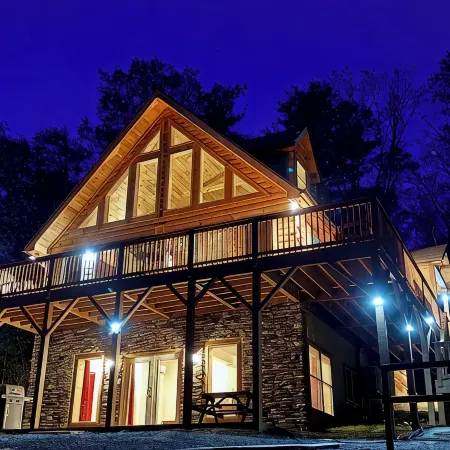 Spacious 5-king bedroom cabin with private bathrooms minutes from Asheville.