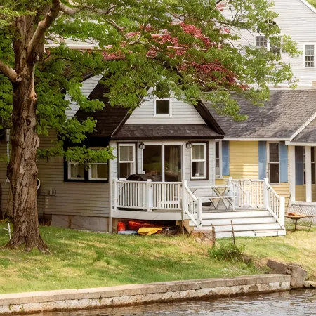 Lakefront; view of ski mountain, firepit, dock, kayaks, paddle board