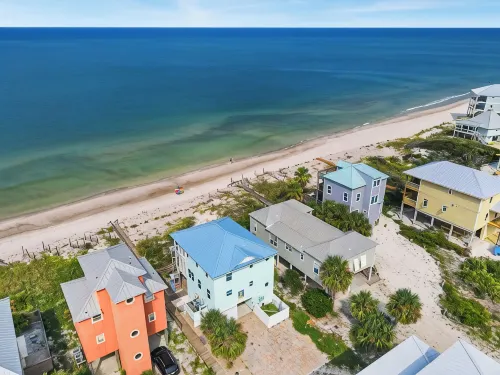 3 Bed/2.5 Bath North Cape San Blas Beach Front Home - Steps to the Ocean!! - Balcony