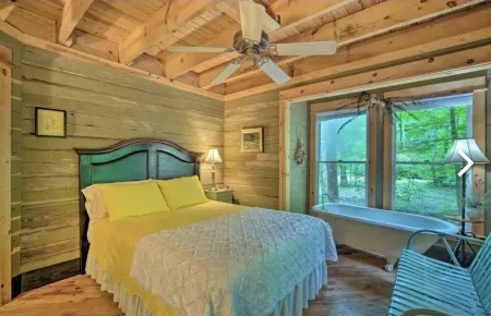 Falls View Cabin at Dennis Mill on designated trout stream.