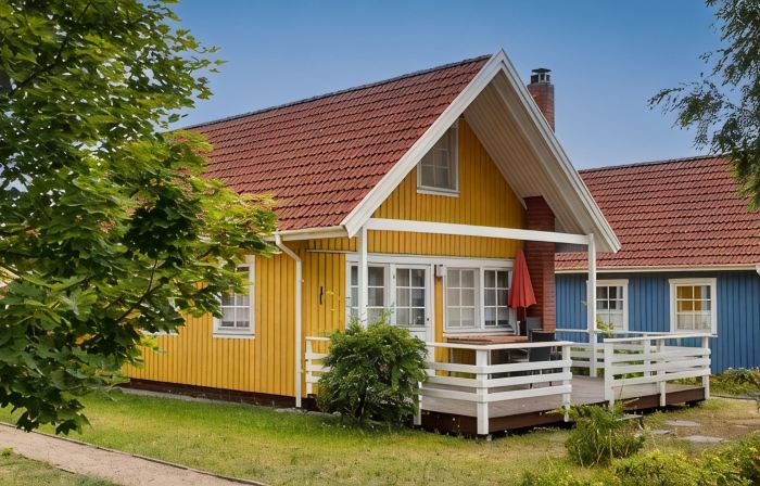 Swedish house by the lake in the Müritz National Park