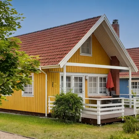 Swedish house by the lake in the Müritz National Park