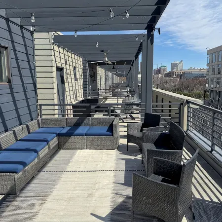 Downtown Skyline Views in Modern Townhome with Rooftop Patios