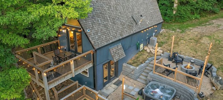Views! Lux A-Frame w/ Private Hot Tub and Fire Pit. King Beds! Hotels in Pine B Township
