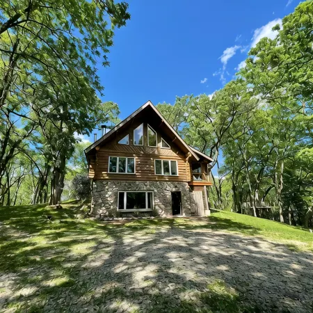 Beautiful Log Cabin Retreat on 6 Acres of Forest Only 10 Minutes to Lake Geneva.