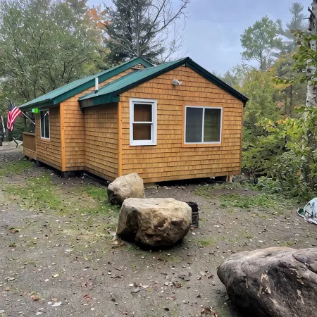 Snowmobilers private cabin, on the trails