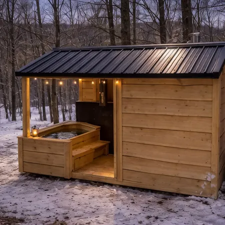 Blve Cabin w/ Hot Tub,Sauna,Cold Plunge,Game Room Near Bushkill Falls & Shawnee