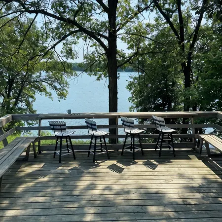 Adorable and bright lake house!  Retro feel all the modern amenities