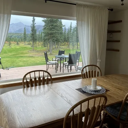 Great views from A Second Home in Denali, vacation rental, close to the Park!
