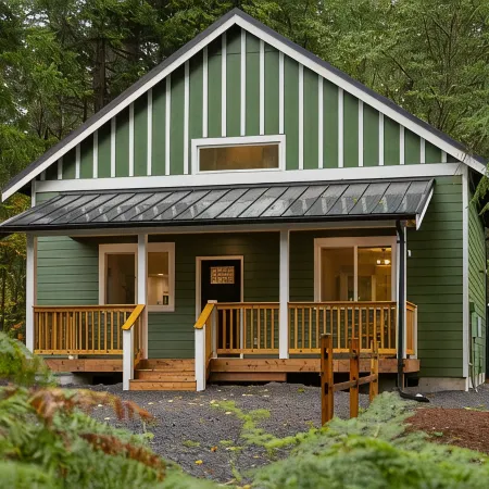 Green Cabin - Hot tub, EV, Fire Pit, Hammock