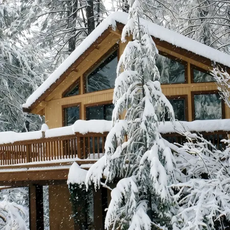 Privacy! One  & 1/2 acre with wrap around deck. Backs the National Forest. Hotels in Pine