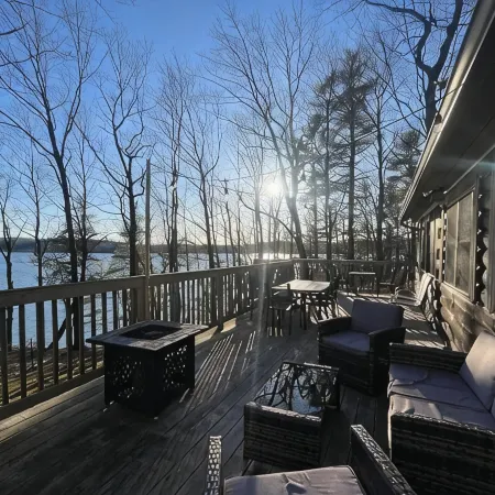 Lakefront Log Cabin Getaway on Sabattus Pond - Dog Friendly!