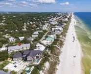 30A Gulf Side-60 Steps To Private Beach-7 Palms-Gated Community-Camp Creek Lake