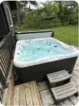 Hot tub, sauna, auto generator, in town of Bracebridge, dock-water toys, pets OK - Homestays