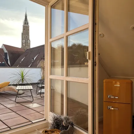 Above the rooftops of Landshut's old town