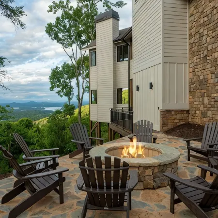 Luxury Mountain Retreat with Panoramic Lake & Blue Ridge Views