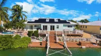 Waterfront Home with a Large Dock, Pool, and Deck Area. Can Accommodate Pets.