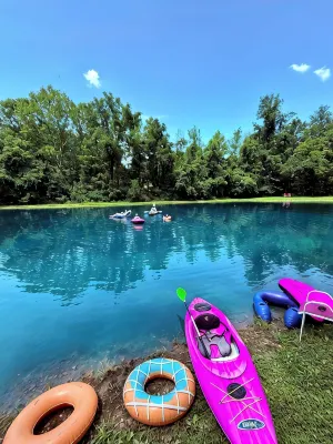 55 Acre Waterfront Retreat ~Hot Tub~Swim ~Fish ~Kayak ~Hike ~1 Acre Spring Pond~