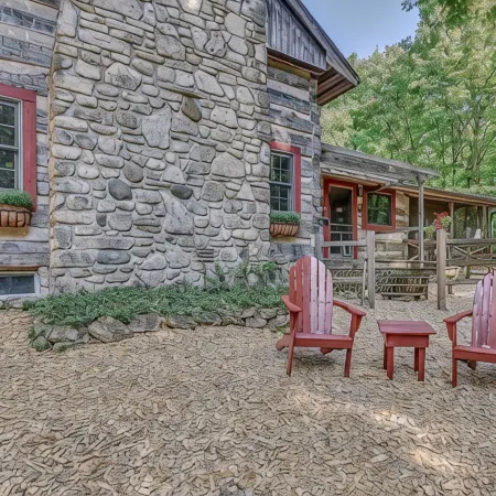 Hand Hewn Log Cabin Newly Renovated, rustic-modern design